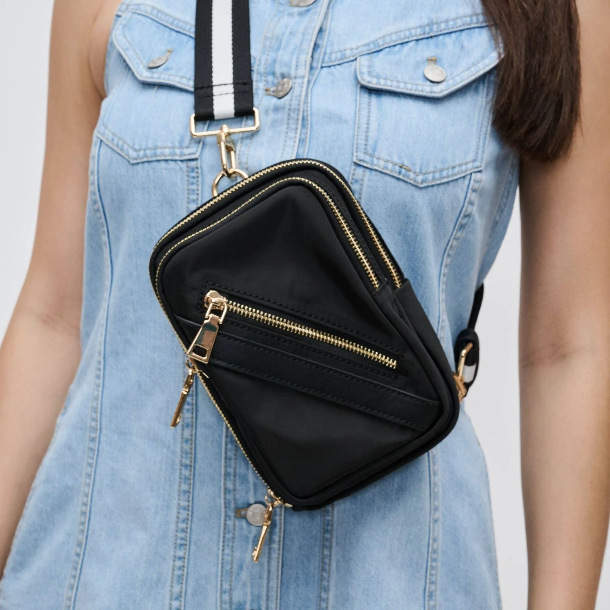 Accolade Convertible Sling Backpack- Black