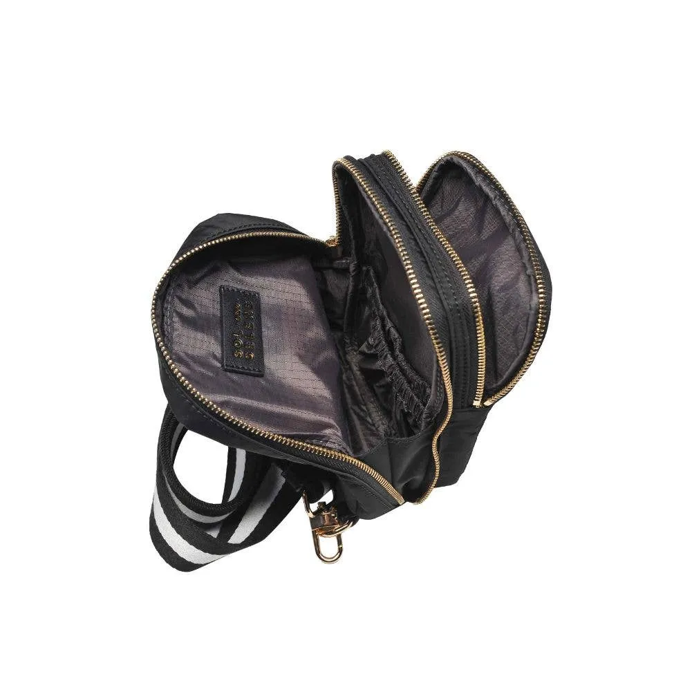 Accolade Convertible Sling Backpack- Black