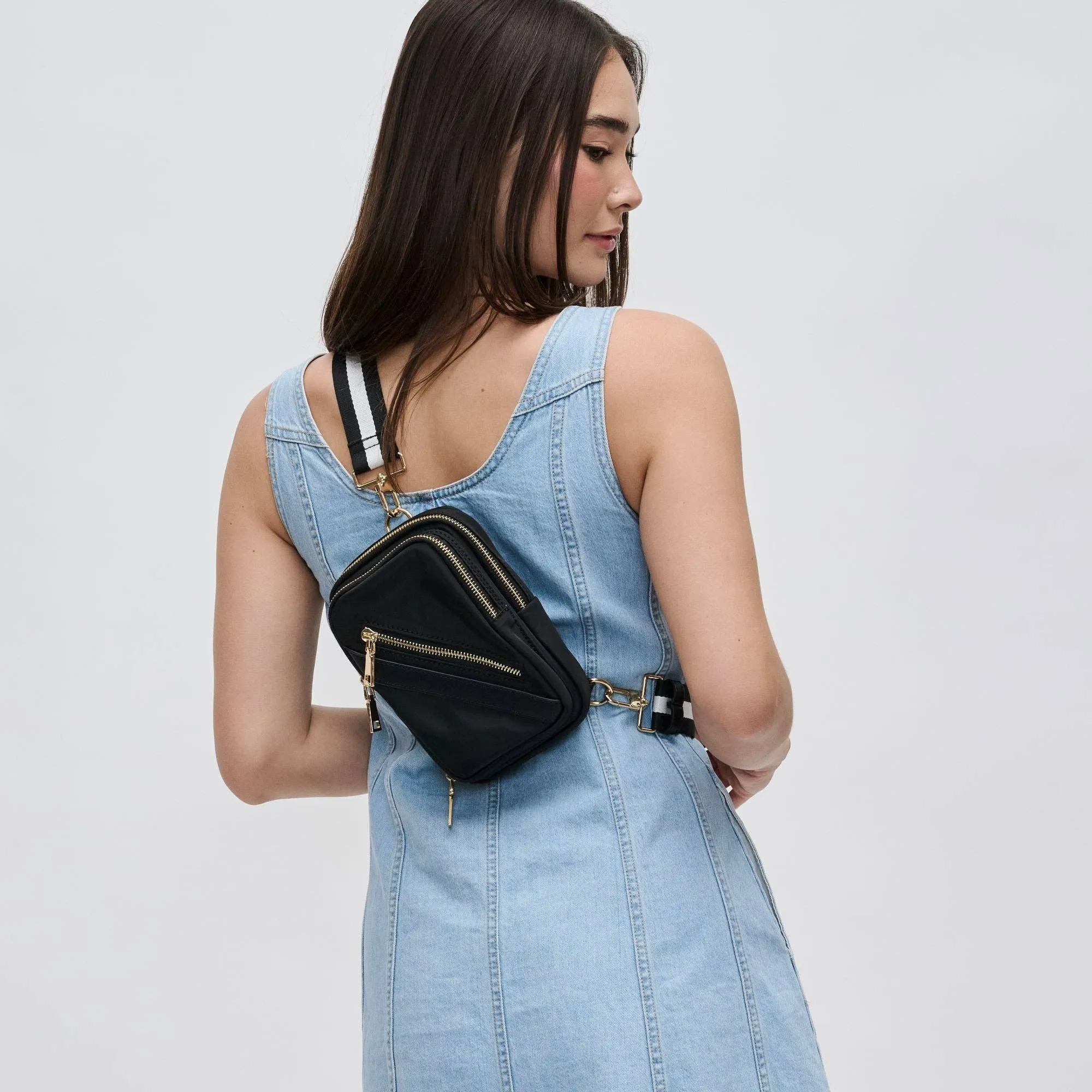 Accolade Convertible Sling Backpack- Black