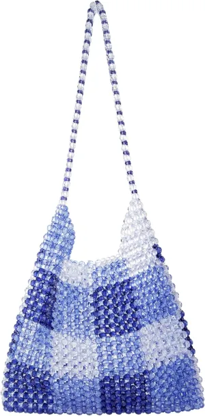 Acrylic Beaded Colorful Shoulderbag Transparent Underarm Purse Beach Bag for Party