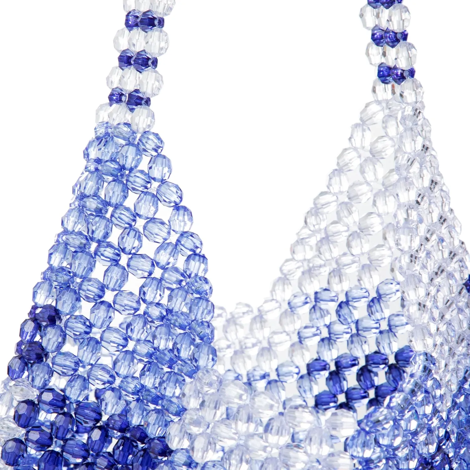 Acrylic Beaded Colorful Shoulderbag Transparent Underarm Purse Beach Bag for Party