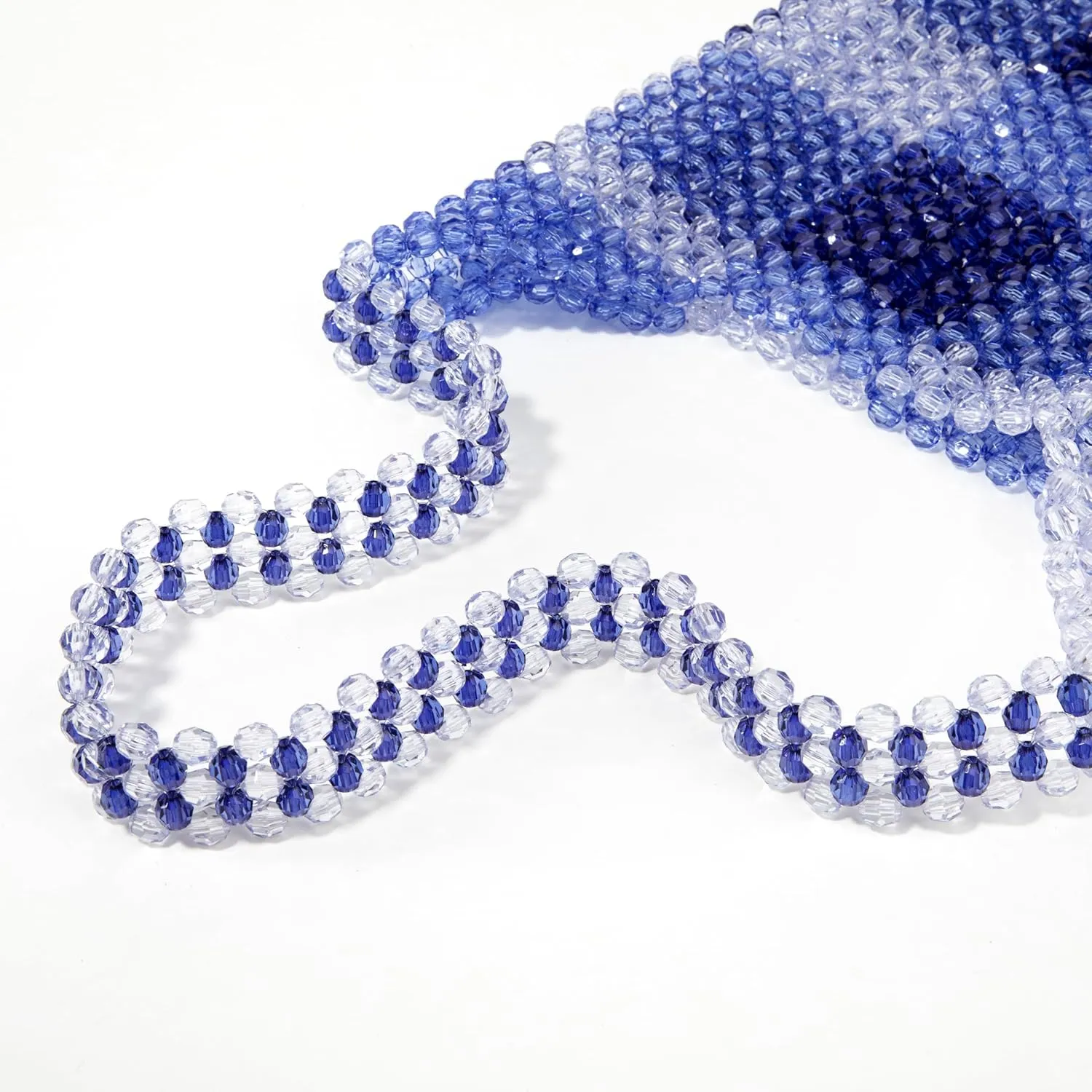Acrylic Beaded Colorful Shoulderbag Transparent Underarm Purse Beach Bag for Party