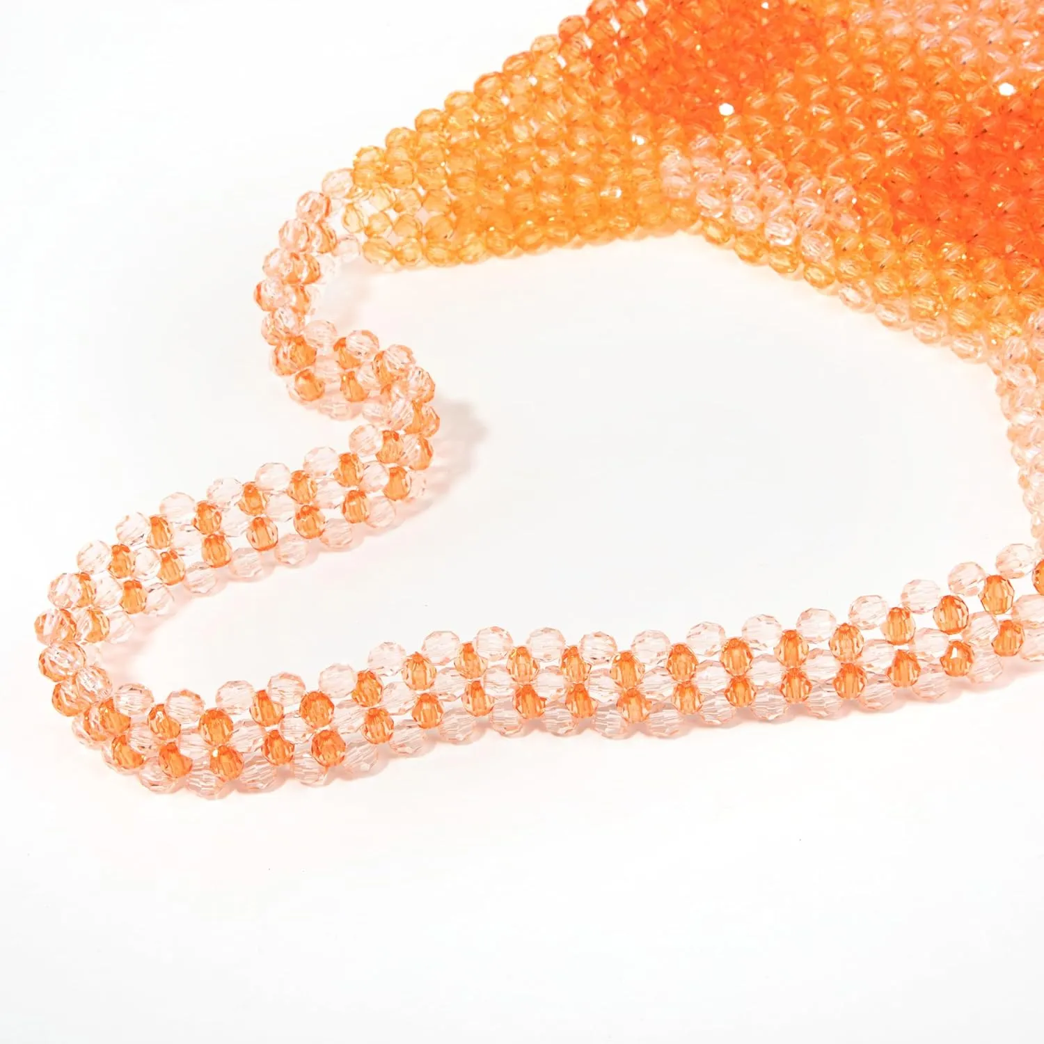 Acrylic Beaded Colorful Shoulderbag Transparent Underarm Purse Beach Bag for Party