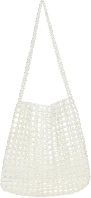 Acrylic Beaded Shoulder Bag Casual Tote Bag for Daily Use and Travel