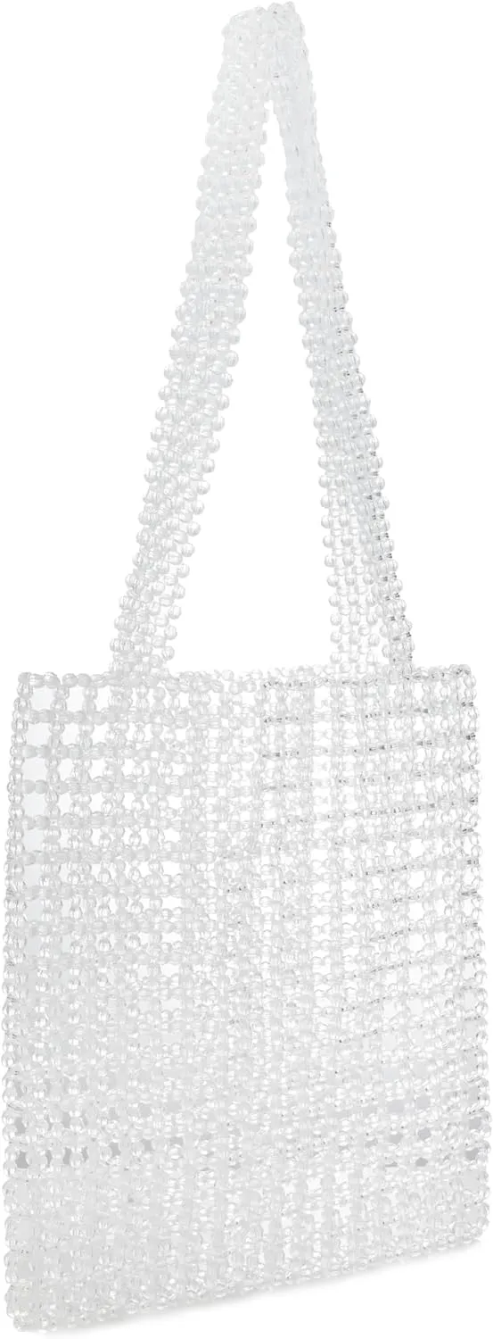 Acrylic Beaded Shoulder Bag Casual Tote Bag for Daily Use and Travel