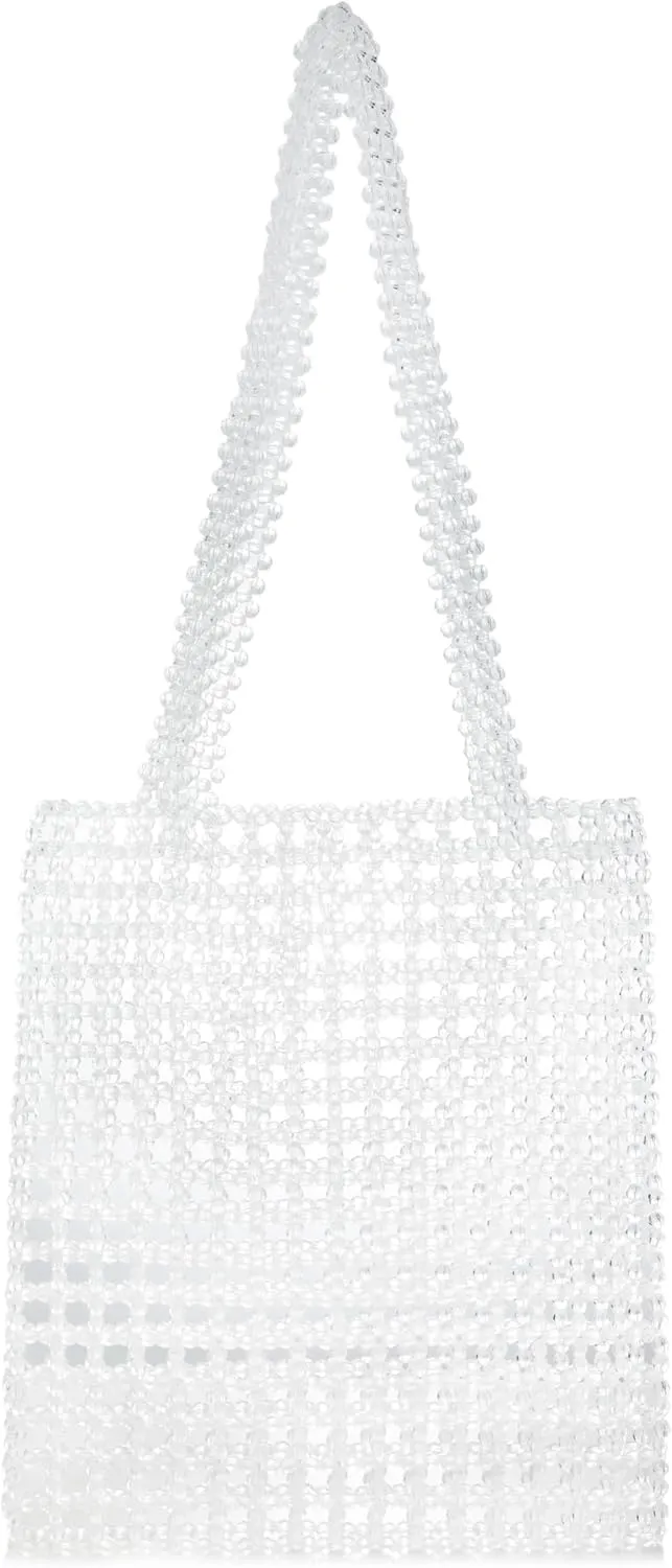Acrylic Beaded Shoulder Bag Casual Tote Bag for Daily Use and Travel