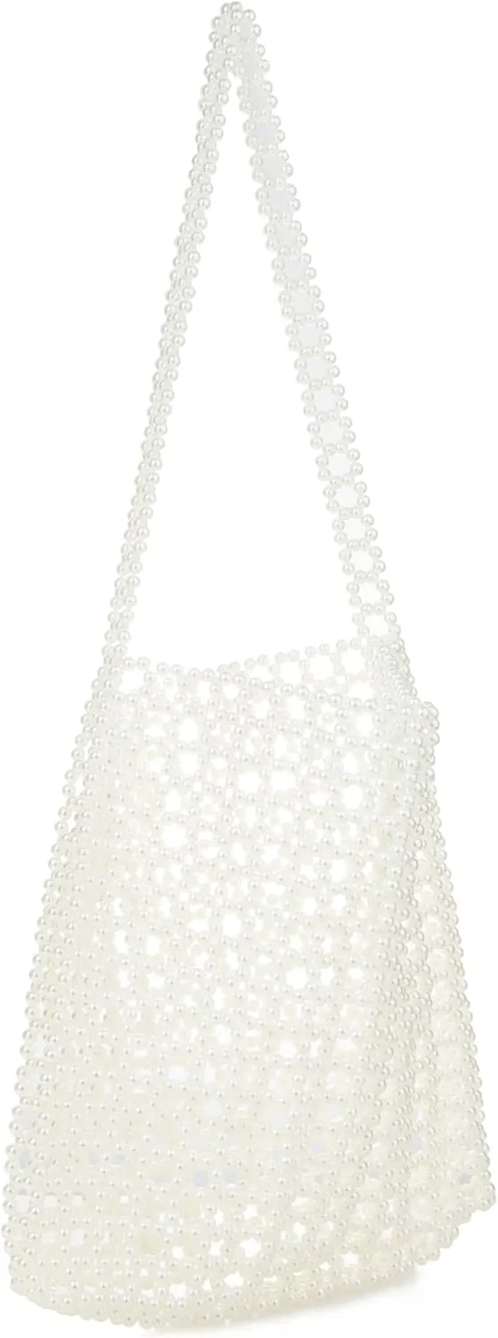Acrylic Beaded Shoulder Bag Casual Tote Bag for Daily Use and Travel