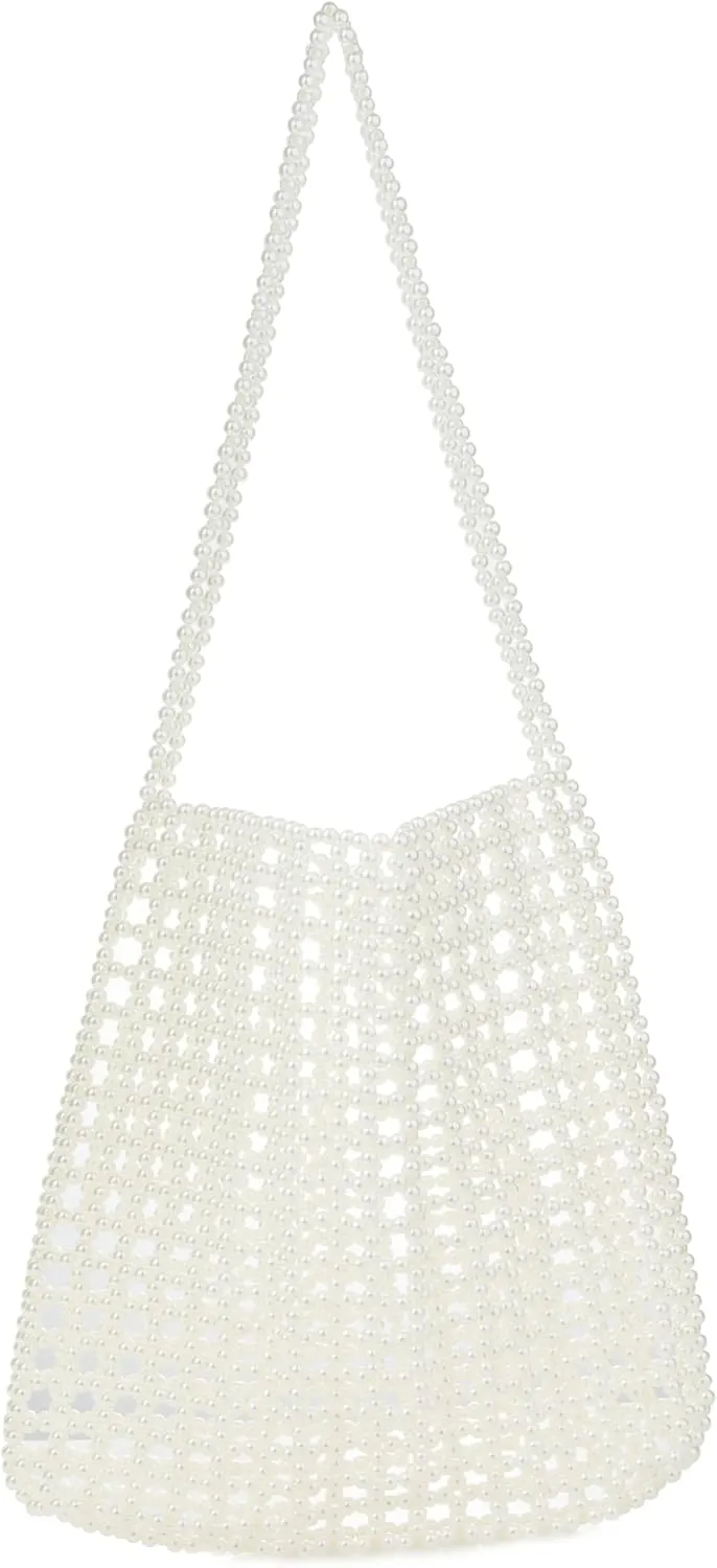 Acrylic Beaded Shoulder Bag Casual Tote Bag for Daily Use and Travel