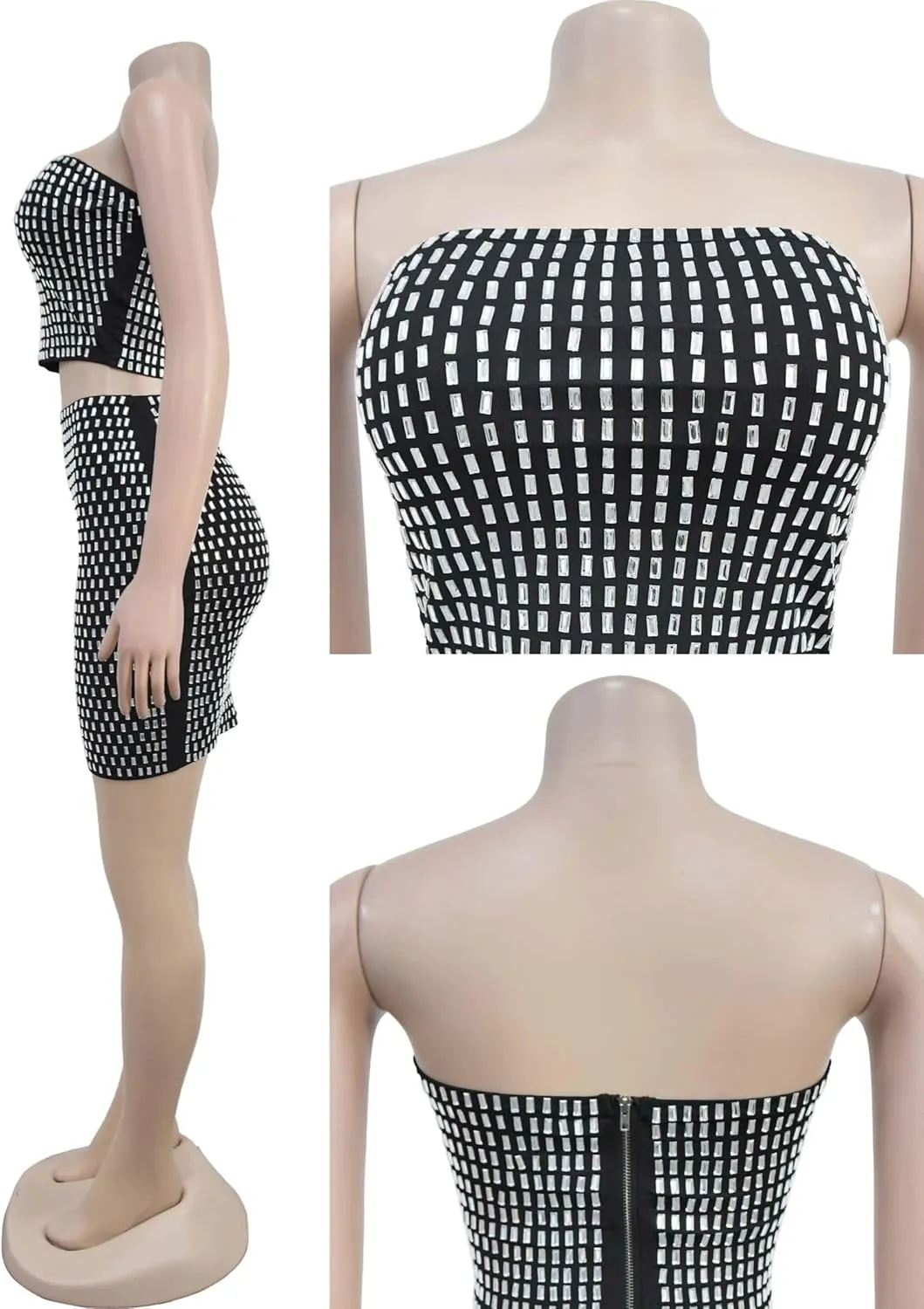 Adjustable Straps Rhinestone Bodycon Dress for Women Special OCasions