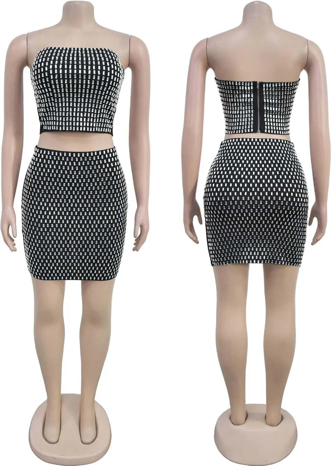 Adjustable Straps Rhinestone Bodycon Dress for Women Special OCasions