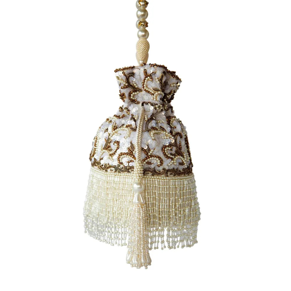 Adora By Ankita Zardozi Flapper Pearl Bag