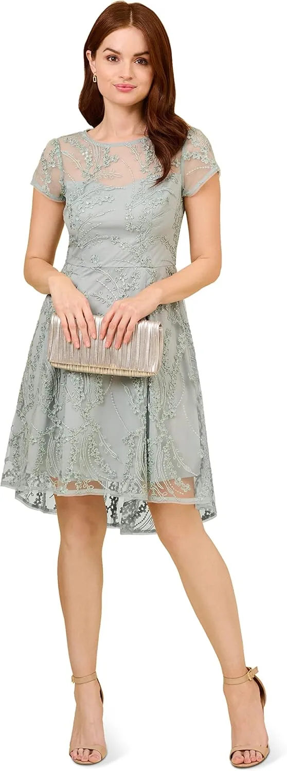 Adrianna Papell Women's Sequin Embroidery Dress