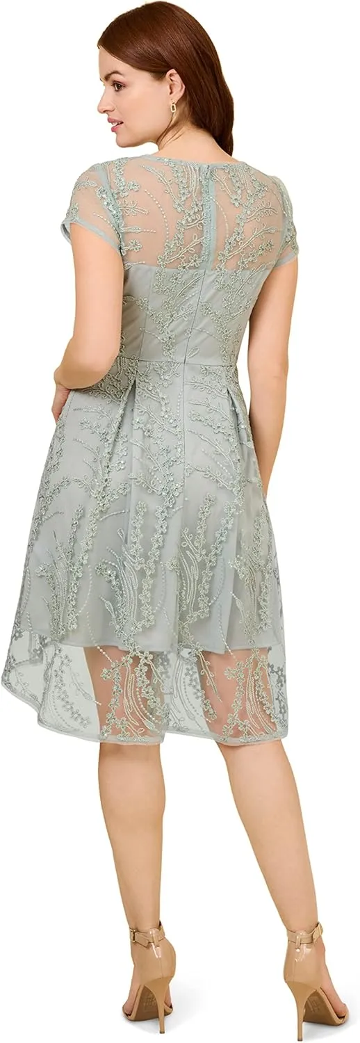 Adrianna Papell Women's Sequin Embroidery Dress
