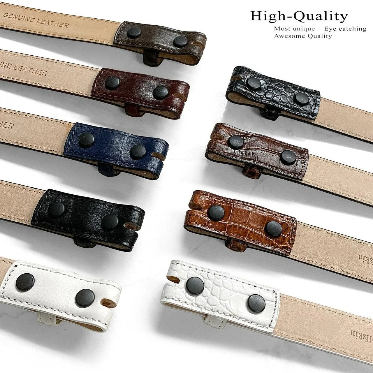 AE354 / A274 Genuine Full-Grain Cowhide Leather Dress Belt Nickel Finish Buckle 1-3/8''(35mm) Wide, 1"(25mm) Wide