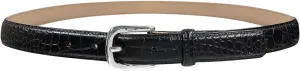 AE354 / A274 Genuine Full-Grain Cowhide Leather Dress Belt Nickel Finish Buckle 1-3/8''(35mm) Wide, 1"(25mm) Wide