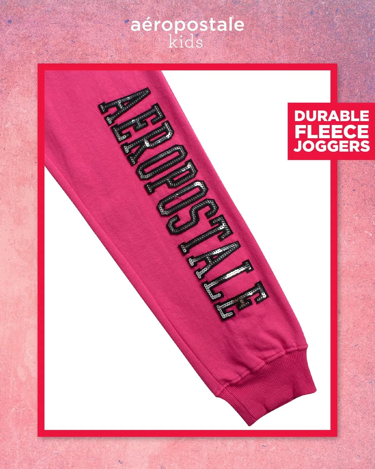 AEROPOSTALE Girls' Sweatsuit Set - 3 Piece Cozy Fleece Pullover Hoodie, Jogger Pants, and Graphic Tee for Girls (Sizes: 7-16)