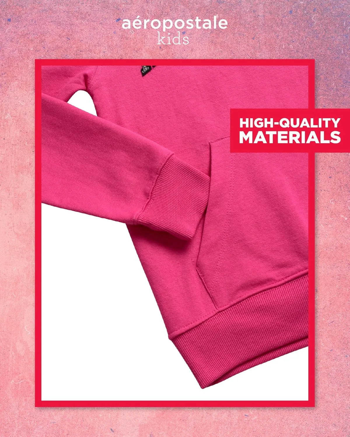 AEROPOSTALE Girls' Sweatsuit Set - 3 Piece Cozy Fleece Pullover Hoodie, Jogger Pants, and Graphic Tee for Girls (Sizes: 7-16)