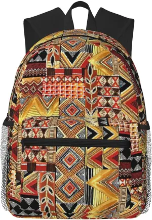 African Textile Patchwork Print Shoulder Bag, Lightweight Shoulder Bag, Travel Bag, Hiking Backpack, Cute Shoulder Bag