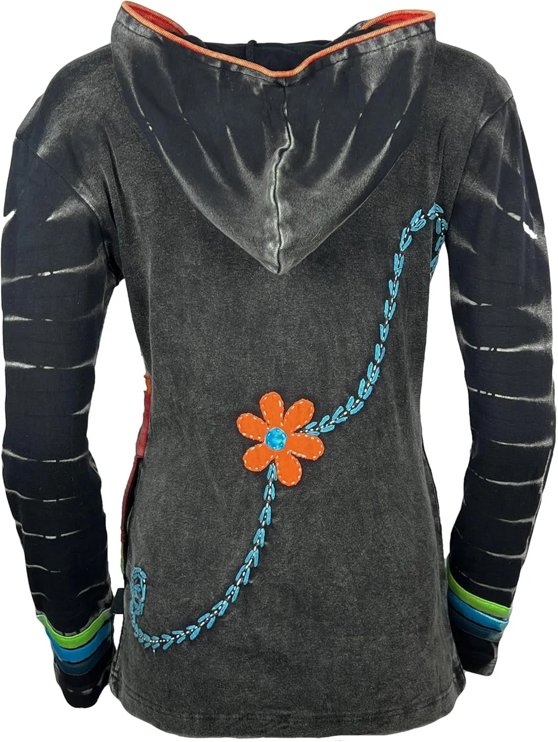 Agan Traders 2025 Summer Bohemian Zip Up Jackets for Women - Tie Dye Patch Distressed Women's Lightweight Hoodie Sweatshirts