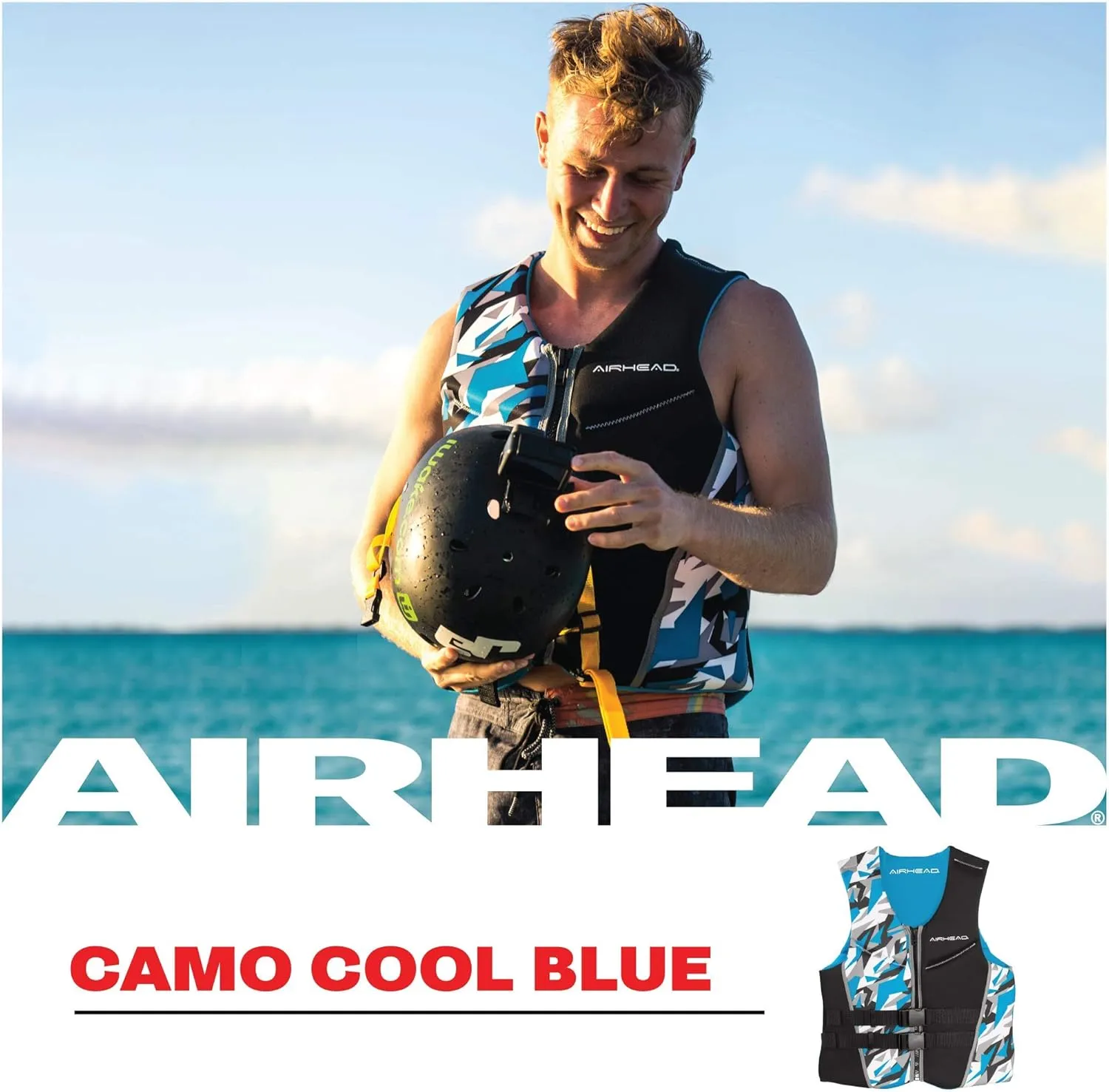 AIRHEAD Men's Camo Cool Neolite Kwik-Dry Life Jacket, Coast Guard Approved