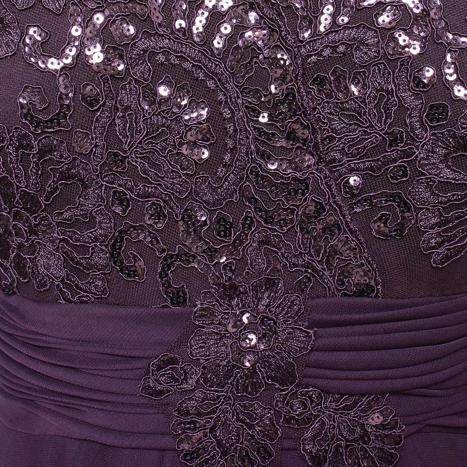 Alex Evenings Women's Stretch Sequin Bodice Empire Waist Long Gown, Formal Event Dress (Petite and Regular Sizes)