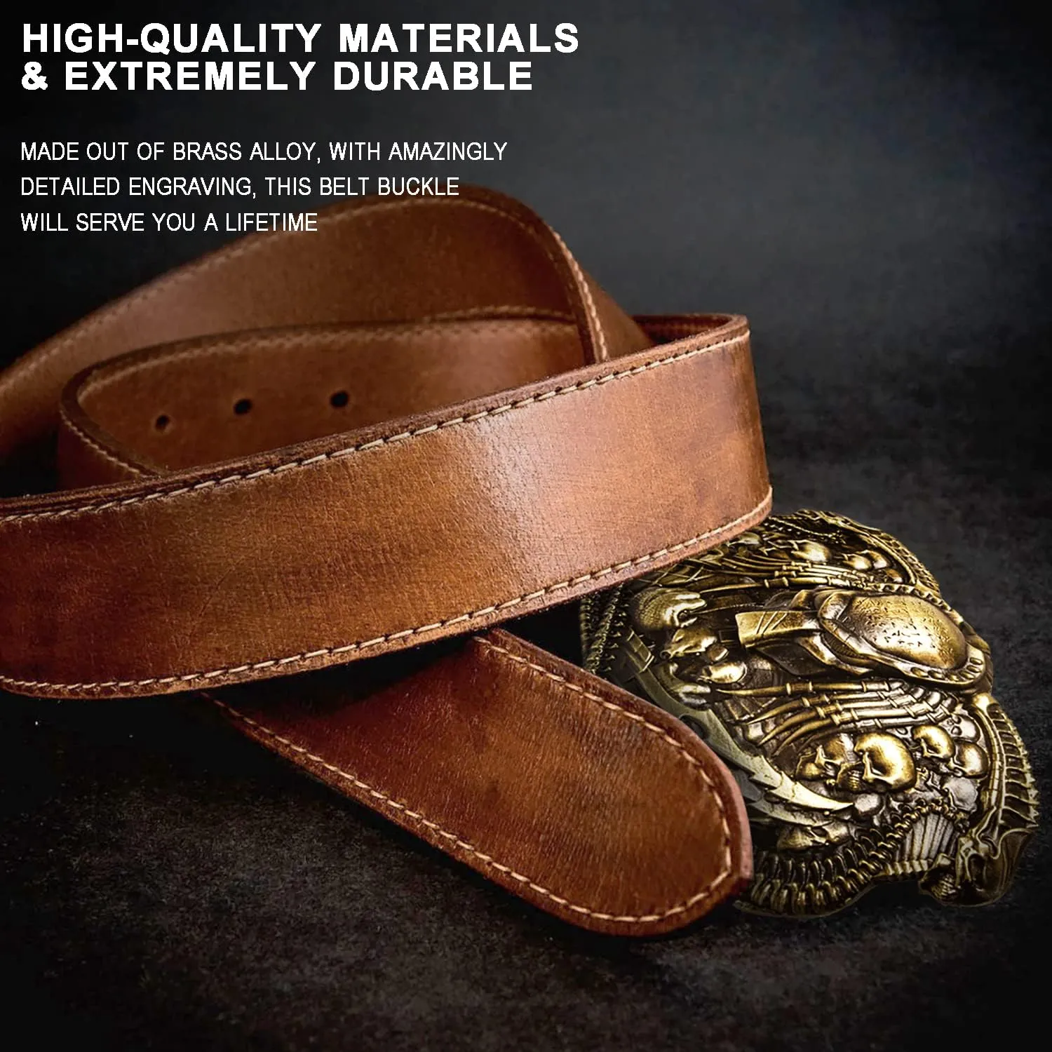 ALEXES Custom Western Belt Buckles for Men - Brass