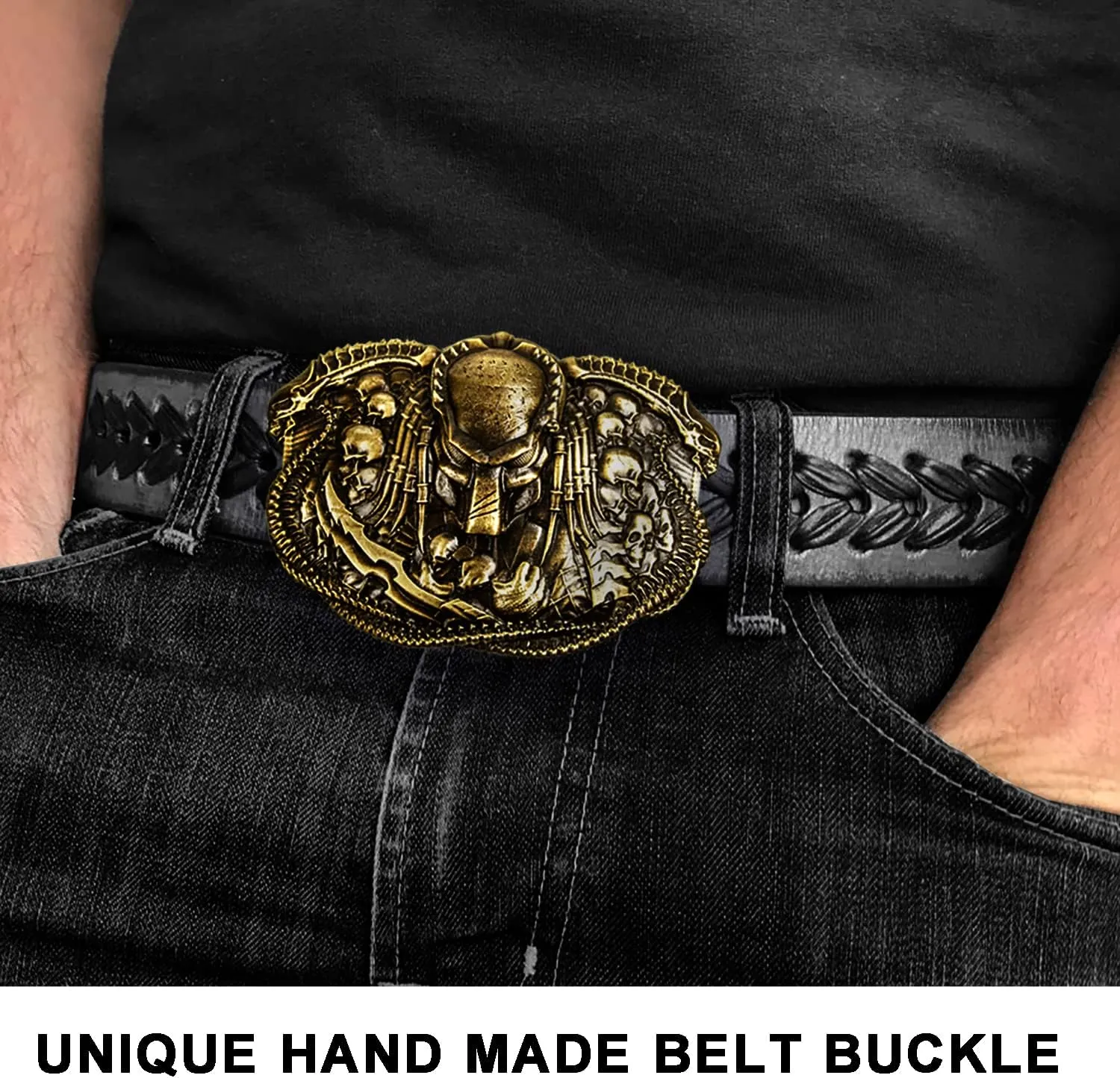 ALEXES Custom Western Belt Buckles for Men - Brass