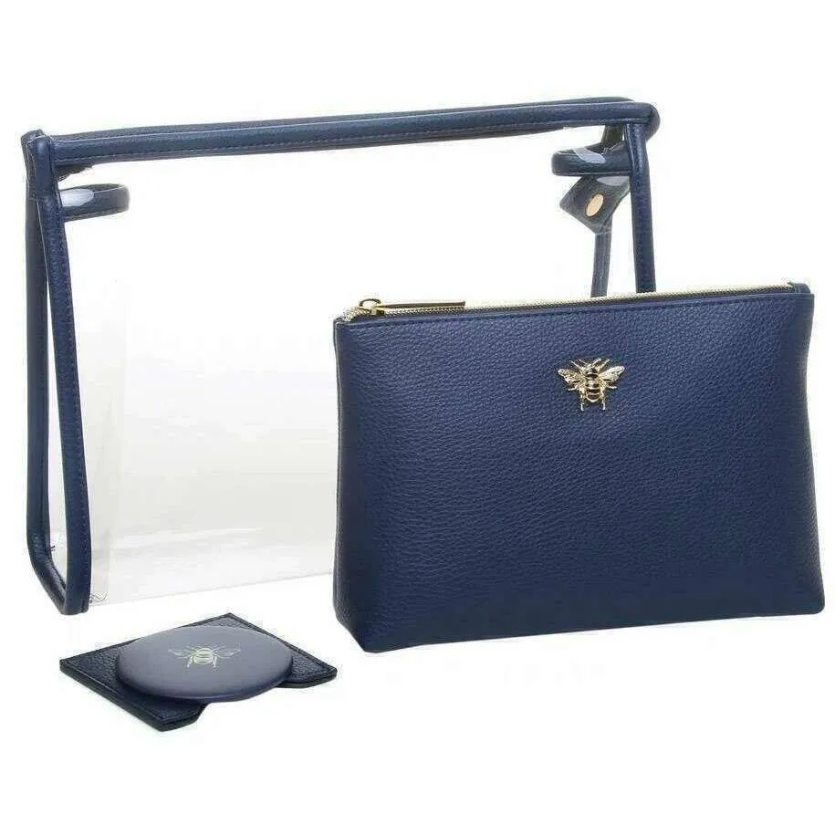 Alice Wheeler London 3 Piece Beauty Set - Navy