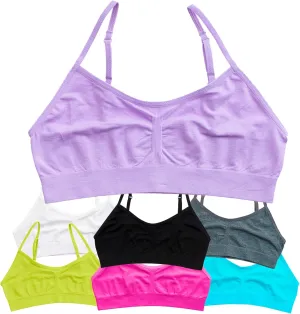 Alyce Intimates Girls and Teens Seamless Cami Training Bra - Pack of 7