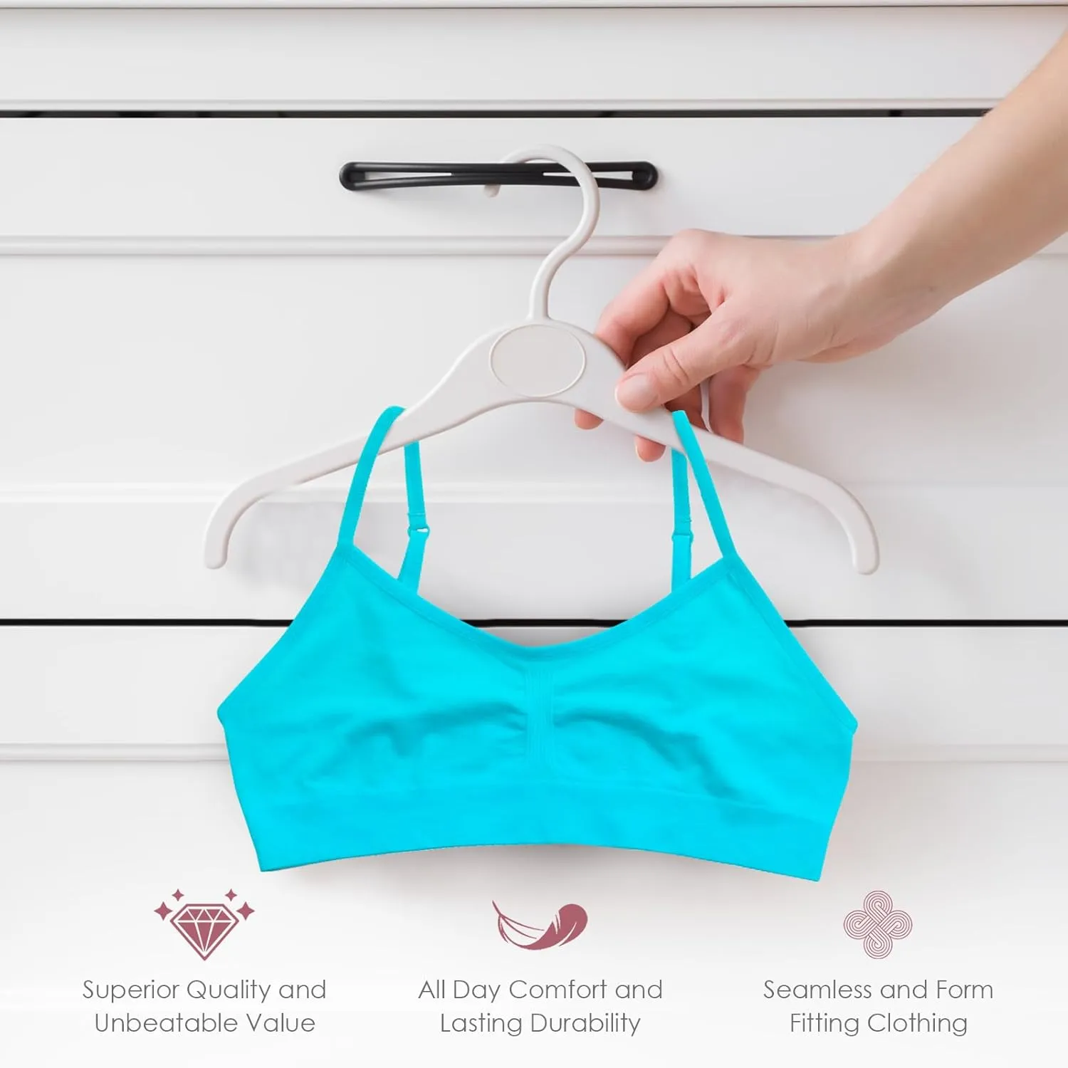 Alyce Intimates Girls and Teens Seamless Cami Training Bra - Pack of 7