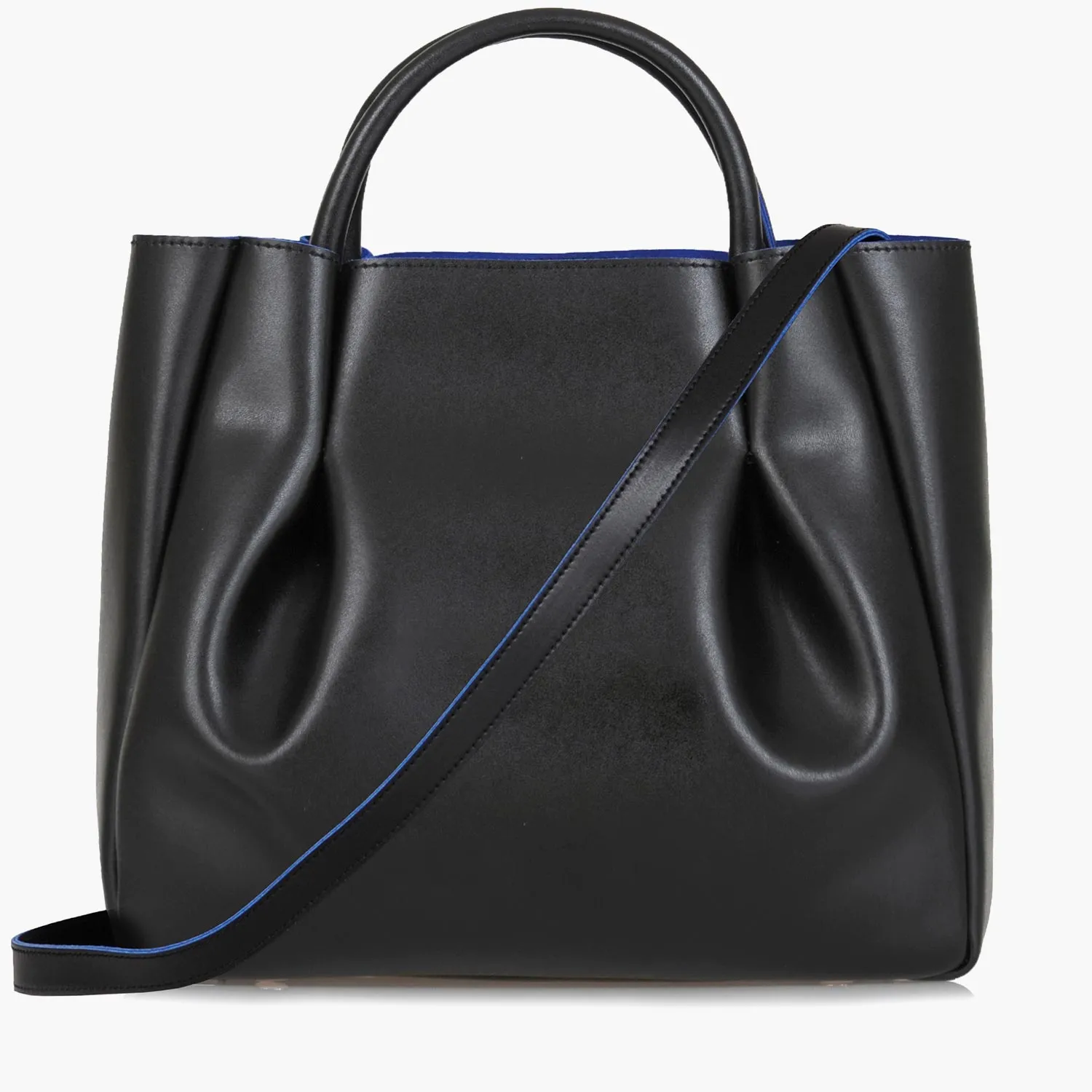 Amalfi Large Leather Tote Bag - Black