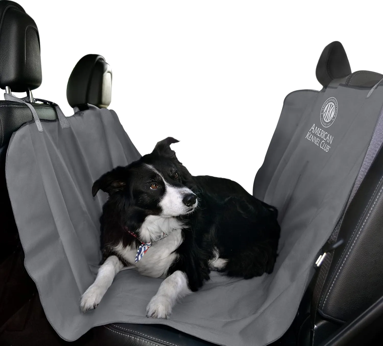 American Kennel Club Hammock Style Pet Car Seat Cover for Back Seats - 56 x 54 Inches - Gray