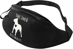 ANG Love and Pit Bulls Sports crossbody waist bag, casual chest bag