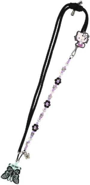 ANNA SUI] HELLO KITTY Smartphone Strap, Black, One Size
