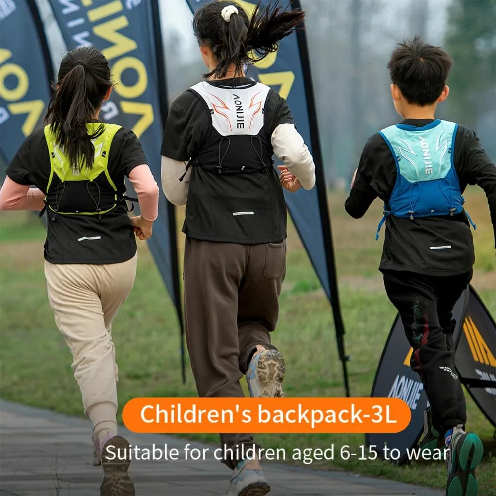 AONIJIE Running Backpack for Kids, Lightweight Hydration Pack 3L Multifunctional for Hiking Running Cycling