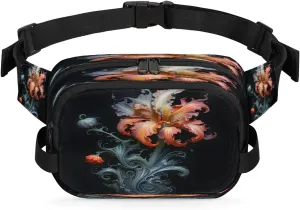 Art Sculpture Flower Men's and Women's Waist Pack Crossbody Abstract Art Flowers Waist Pack Running Strap, Adjustable Shoulder Strap - For Hiking and Running Exercise Fitness