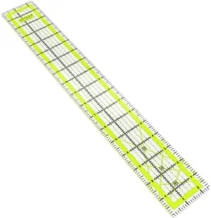 ARTEZA Quilting Ruler – 2.5" x 18" Acrylic Sewing Ruler with Laser-Cut Edges and Dual-Color Grid Lines for Precision Fabric Cutting, Quilting & Patchwork