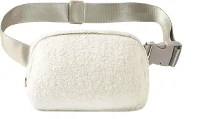 Athletica Everywhere Fleece Belt Bag,Crossbody Bag Fanny Pack for Women,Cute Mini Everywhere Bum Hip Waist Pack,Gold Buckle Dupes