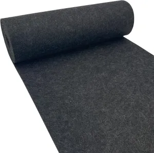 aufodara Felt Fabric 11.8 x 98.4 inch Craft Felt Fabric Roll, Felt 3mm Thick for Felt Table Mats DIY Arts & Crafts Patchwork Sewing Decorations (Grey Black)