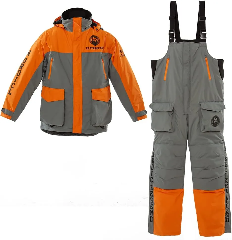 Aurora Series Ice Fishing Suit, Insulated Bibs and Jacket, Waterproof Gear for Ice Fishing and Snowmobiling