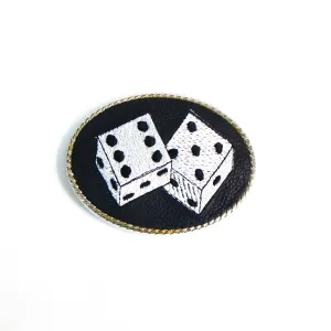 B-NN  Embroidered Buckle- Dice