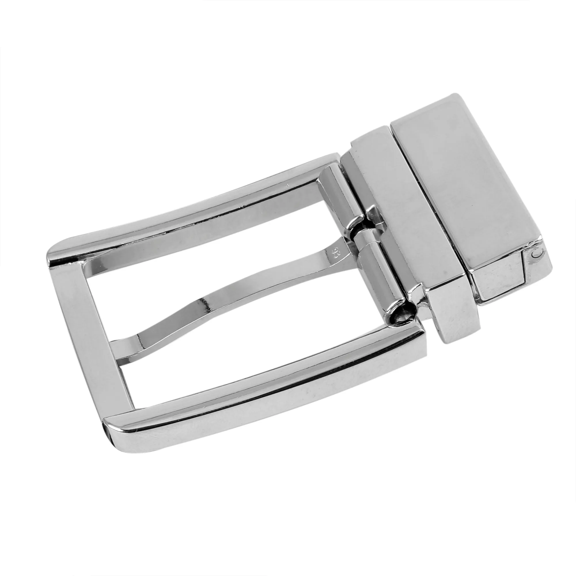 Bacca Bucci Men's 35 MM Nickle-Free Reversible Clamp Belt Buckle with Branding