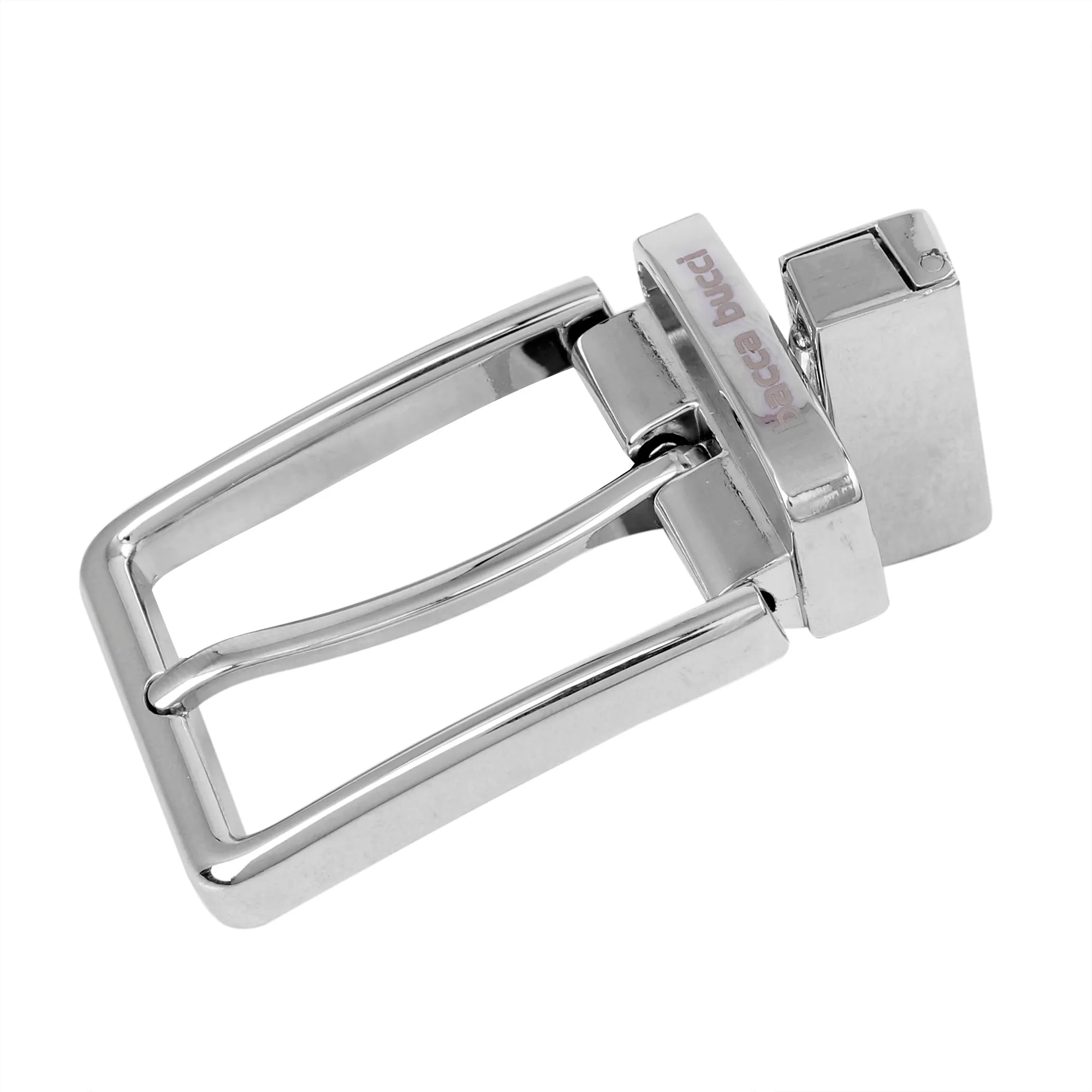 Bacca Bucci Men's 35 MM Nickle-Free Reversible Clamp Belt Buckle with Branding