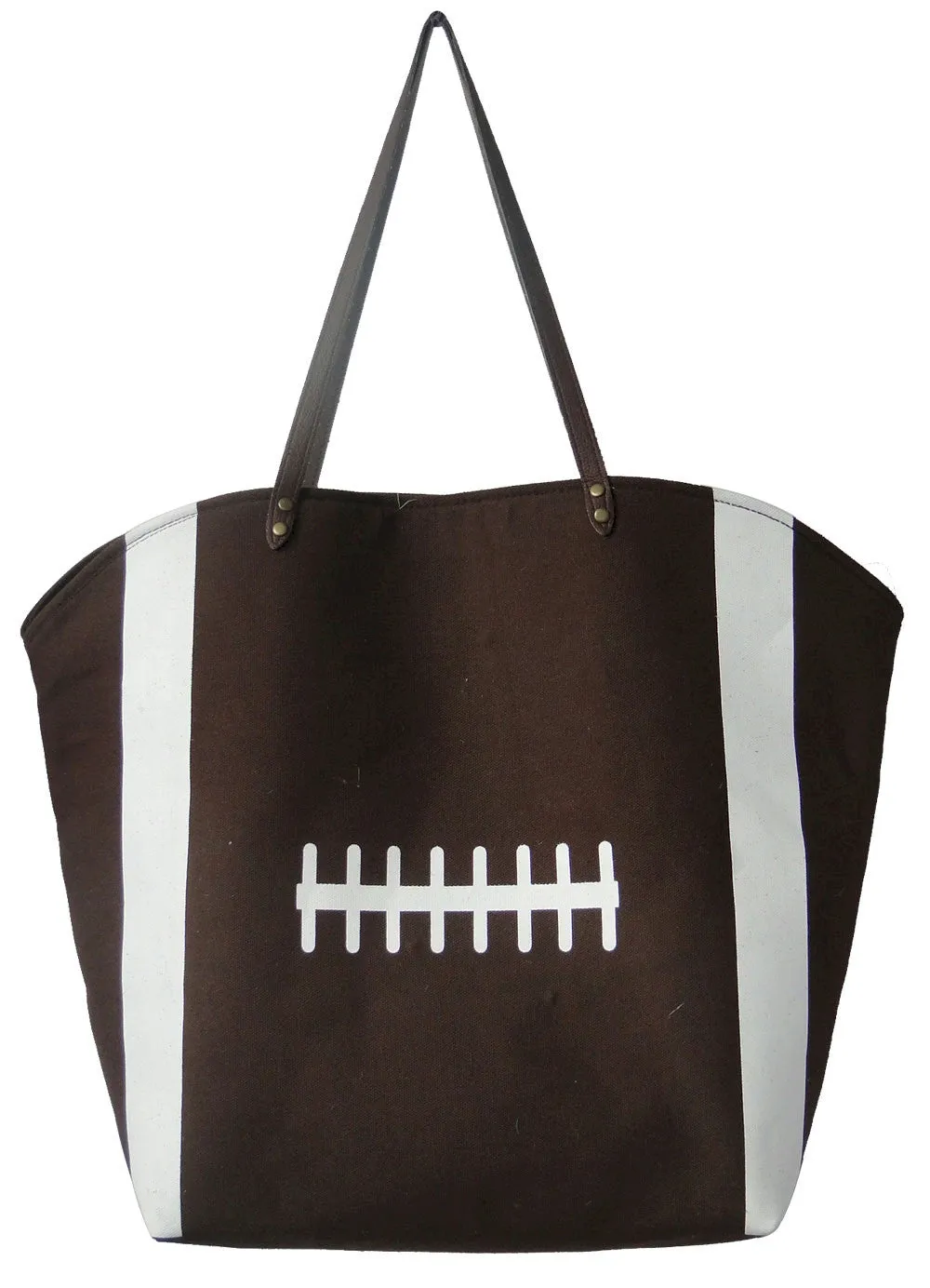 Bag - Football Print Canvas Tote Bag - WG