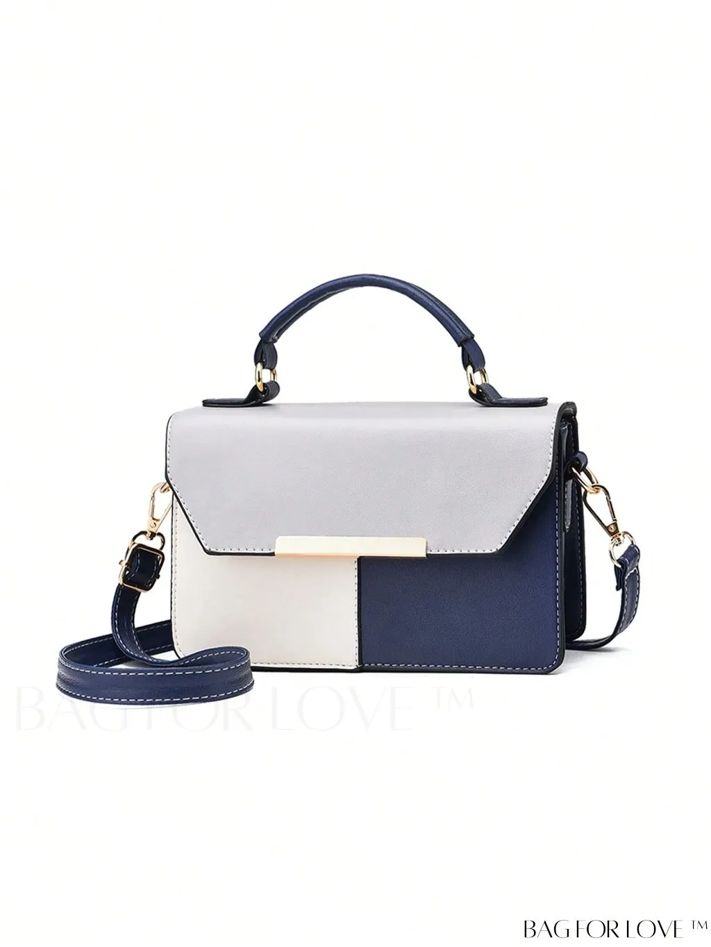 BagForLove - Adjustable Strap Crossbody Bag, Multi-Color Flap Shoulder Bag, Womens Top Handle