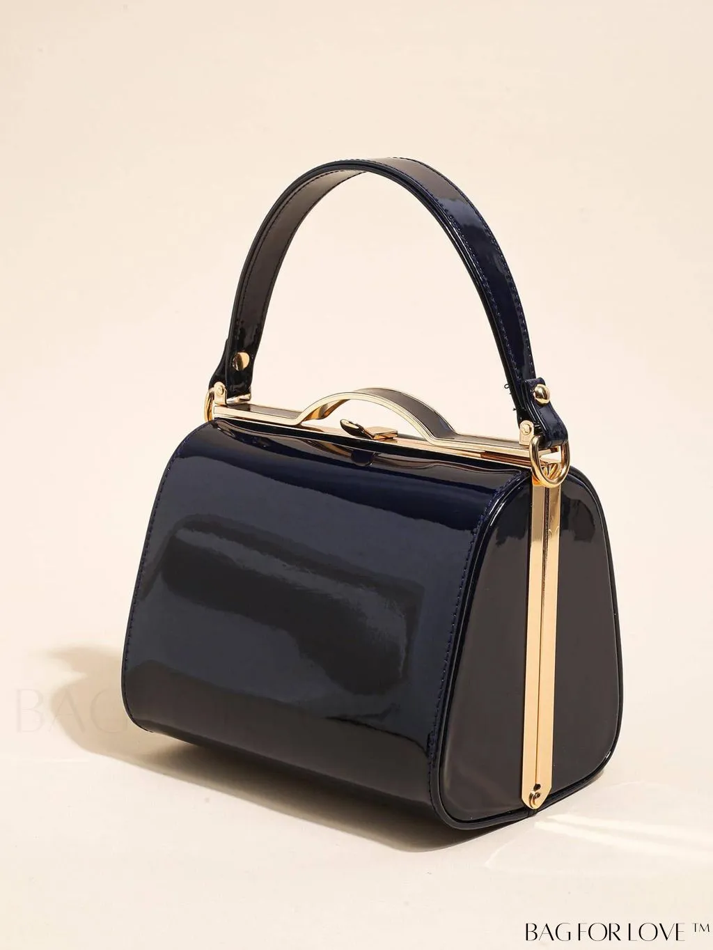 BagForLove - Chic Blue Mini Metal Chain Box Bag for Daily Fashion Enhancement