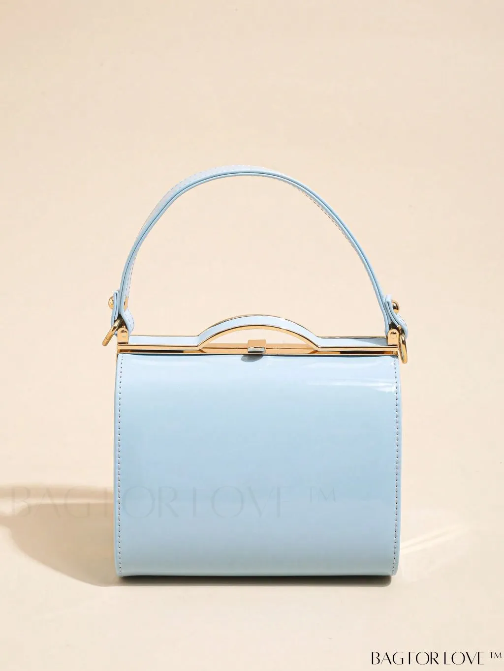 BagForLove - Chic Blue Mini Metal Chain Box Bag for Daily Fashion Enhancement
