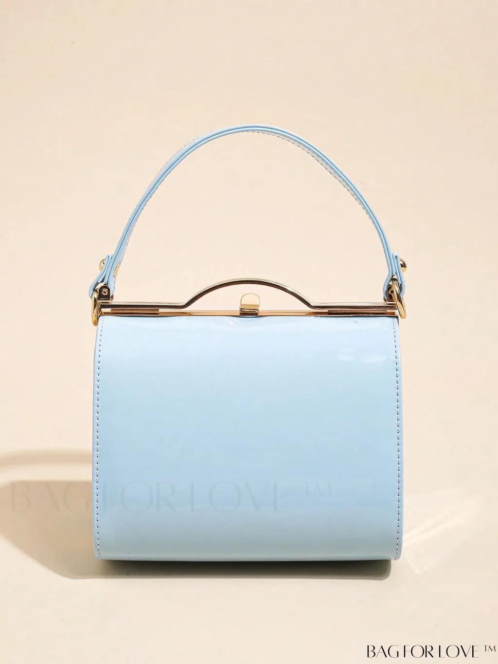 BagForLove - Chic Blue Mini Metal Chain Box Bag for Daily Fashion Enhancement