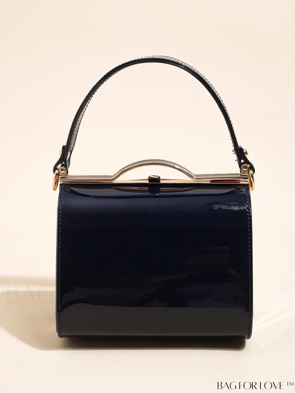 BagForLove - Chic Blue Mini Metal Chain Box Bag for Daily Fashion Enhancement