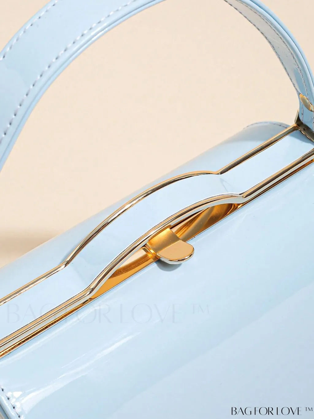 BagForLove - Chic Blue Mini Metal Chain Box Bag for Daily Fashion Enhancement